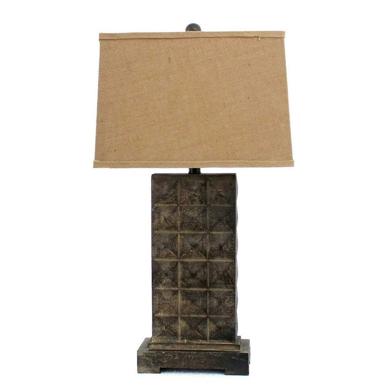 4.75 X 9.5 X 29.5 Brown Vintage With Metal Pedestal - Table Lamp 4.75 X 9.5 X 29.5 Brown Vintage With Metal Pedestal - Table Lamp