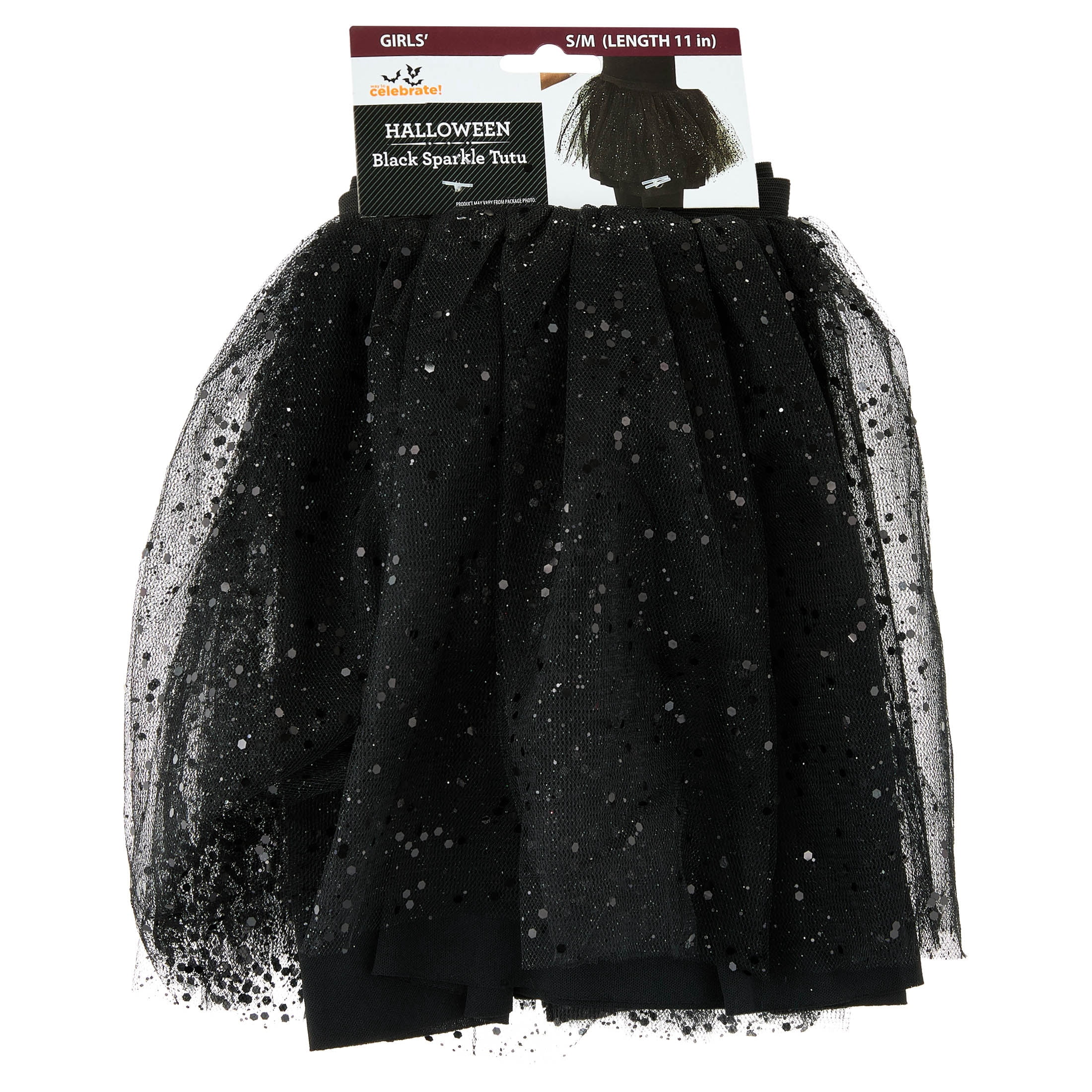 Sparkle Tutu Costume Accessory for Children, Black, S/M, Halloween by Way To Celebrate