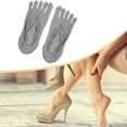 thumbnail image 3 of 3 Pairs Invisible Five Fingers Socks Breathable Soft Fashion No Show Socks  for Women Gray, 3 of 7