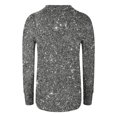 thumbnail image 3 of NTACZA Oversized Top for Women Gray Sequin Long Sleeve Pullover Crew Neck Blouses Blouses for Women Plus Size, 3 of 4