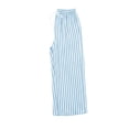 thumbnail image 6 of BRELIL Women Plus Size Two Piece Set Striped Collared Long Sleeve Shirt Wide Leg Pants Loose Boho Vacation Casual Travel Outfits Tracksuit, Light Blue S, 6 of 9