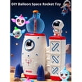 thumbnail image 2 of DIY Balloon Space Rocket Toy, Rocketblast Lab - Launch, Learn, And Play, Rockets Balloons with Pump, Rocket Air Pump Fun with Balloon Monster Pals, Sticker Decorated Balloons Toy (Deluxe Set), 2 of 6