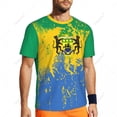 thumbnail image 5 of Exclusive design Gabon Flag Grain 3D Printed Men For Running Bike Soccer Tennis Fitness Sports tshirt Mesh Fans Short T-shirt, 5 of 12