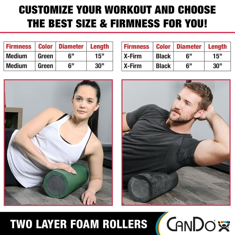 CanDo 2-Layer Round Foam Roller-6 CanDo 2-Layer Round Foam Roller-6