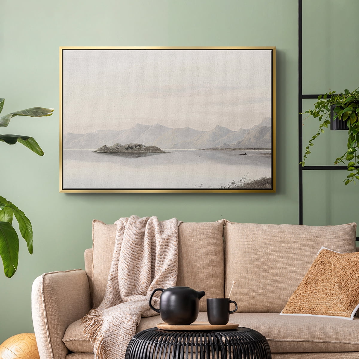 Vintage Landscape-CCCXXXVII By Wexford Home Framed in Gold Wood Gallery Wrapped Canvas 17 in. x 25 in.