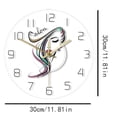 LED Lights Transparent Wall Clock Beauty Salon Hairdresser Lady ...