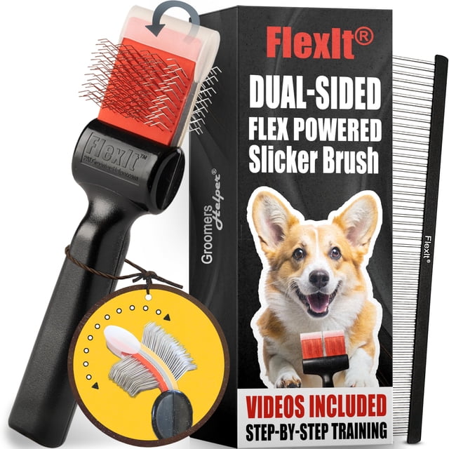 Cepillo Flexible Slicker FlexIt de Groomers Helper para Aseo Canino