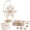 Gold Pearl, variant on Beaded Snowflake Ornament DIY Kit,DIY Beaded Christmas Tree Kit,3D Crystal Bead Holiday Craft Set ,Craft Set Pattern and Assorted Beads,Christmas Ornaments Amber Orange Crystal