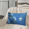 thumbnail image 5 of Zufioo Hibiscus Flowers Calm Water Print Double-sided Plush Pillow Cover,Decorative Pillow Protector without Pillow Core, Suitable for Sofa, Bedroom, Car-14"x20", 5 of 6