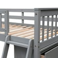 thumbnail image 5 of Gray Twin Over Full Bunk With 6 Drawer Locations And Portable Nature Wooden In Places Trait, 5 of 6