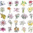 thumbnail image 2 of Vibrant Lily Flowers Stickers for Kids Boys Girls Teens,Aesthetic Vinyl Waterproof Stickers for Laptop Flasks Water Bottle Tablet Scrapbook Pack[Lily-, 2 of 4