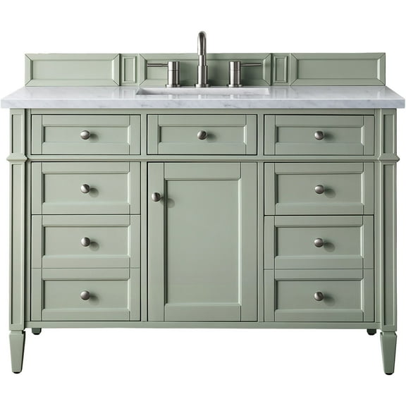 James Martin Vanities 650-V48-SGR-3CAR Brittany 48" Single Basin Poplar Wood Vanity Set -