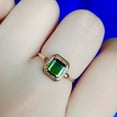 thumbnail image 5 of Unique Genuine Emerald Ring 14k Solid Gold Ring Handmade Emerald Cut Stone Ring Moissanite Accented Wedding Ring Natural Emerald Ring Gift For Her, 5 of 5