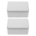 thumbnail image 1 of BESTYASH 2Ud Caja Metálica Plata Con Para Organizar Materiales De Y Objetos Personales, 1 of 6