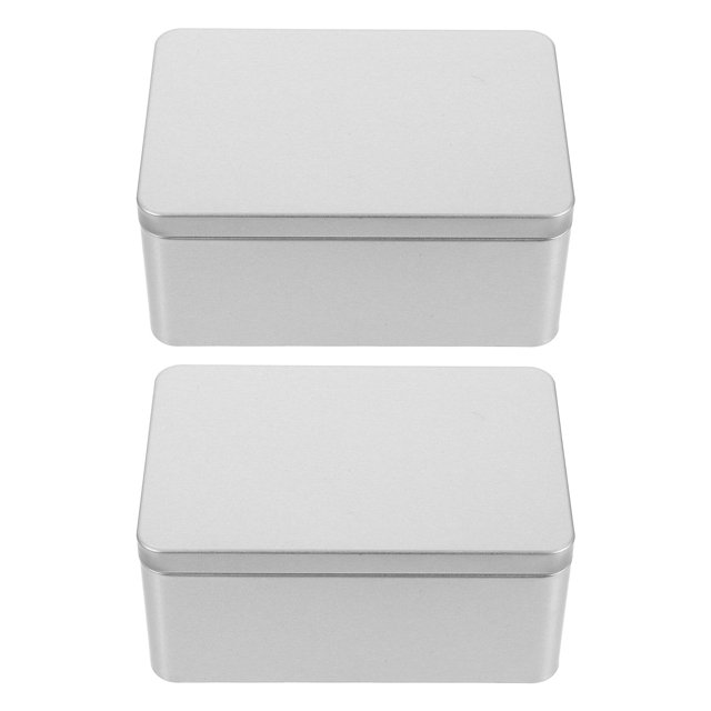 BESTYASH 2Ud Caja Metálica Plata Con Para Organizar Materiales De Y Objetos Personales