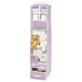thumbnail image 6 of mDesign Fabric Nursery Hanging Organizer, 7 Shelves/3 Drawers - Lt. Purple/White, 6 of 8