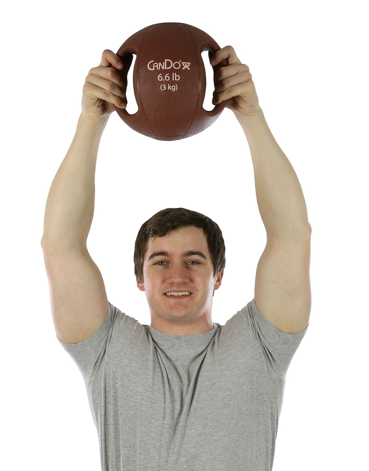 CanDo Molded Two-Handle Medicine Ball