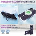 thumbnail image 6 of for iPhone 13 Pro 6.1'' Case with [Magsafe Wireless Charging],[Heat Dissipation],[Magnetic Support],[Invisible Built in Stand & Ring Holder], Shockproof Protective Case-Purple, 6 of 14