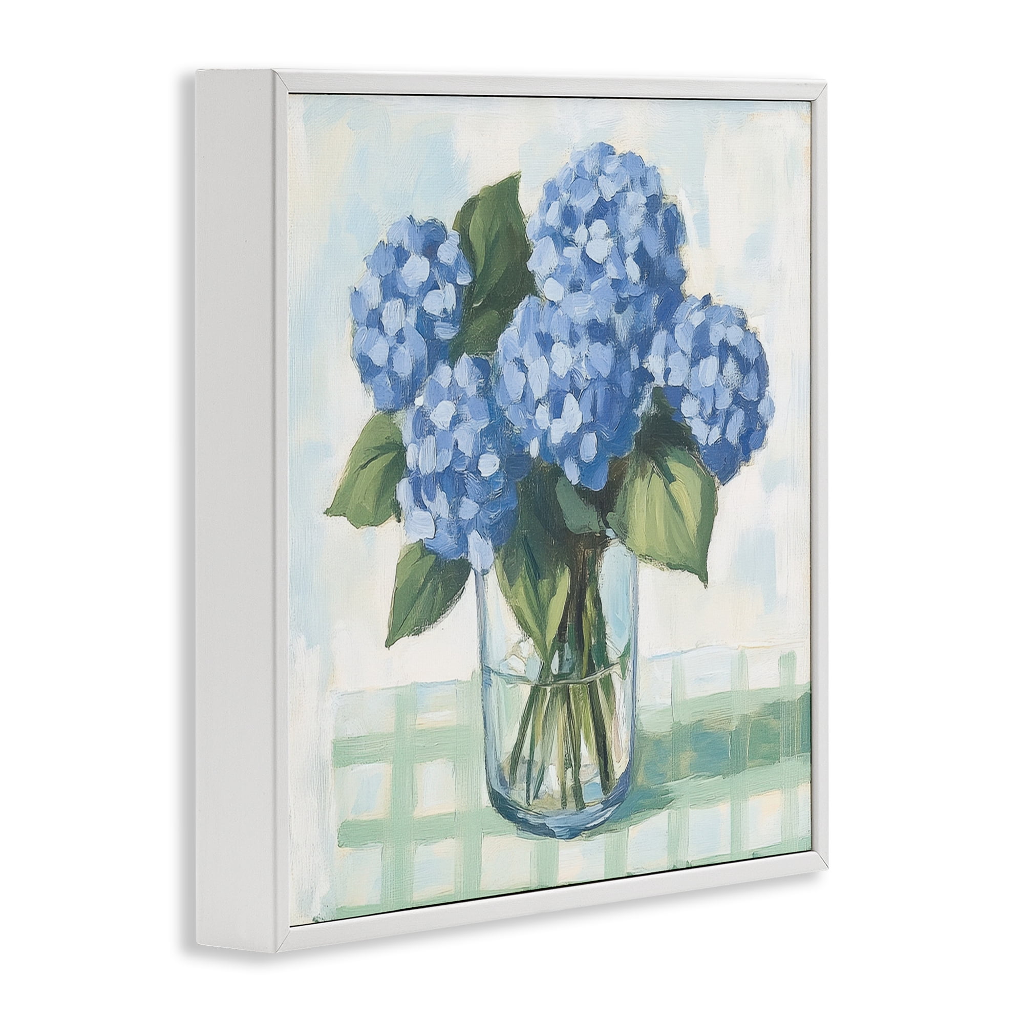 Stupell Industries Quaint Picnic Hydrangeas White Framed Giclee Art, design by Petal Prints Design