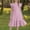 Pink, variant on BRGZLK Girls Casual Summer Midi Dress Cute Solid Ruffle Short Sleeve Round Neck Smocked Tiered Princess Dresses Green 9-10 Years
