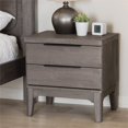 thumbnail image 2 of Baxton Studio Nash-Platinum-NS Nash Rustic Platinum Wood 2 - Drawer Nightstand, 2 of 8