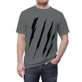 thumbnail image 5 of Effete Feline Claw Marks Scratch Unisex Cut & Sew Tee (AOP), 5 of 7