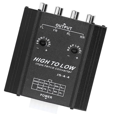 4 Channel Car Audio Impedance Converter - High To Low Level Converter With Noise Filter