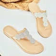 thumbnail image 4 of Ataiwee Women's Flat Slide Sandals - Comfortable Cute Summer Flops., 4 of 7