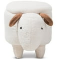 thumbnail image 4 of Baxton Studio Pouf de Rangement en Laine de Mouton en Blanc, 4 of 9