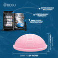 thumbnail image 2 of Bosu Pro Strength Trainer Balance Half-Ball, 26" Home Gym Fitness Equipment, Pink, 2 of 12