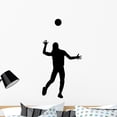 thumbnail image 1 of Female Volleyball Silhouette Wall Decal by Wallmonkeys Peel and Stick Graphic (36 in H x 18 in W) WM3155, 1 of 4