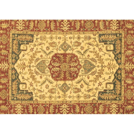 Ahgly Company Indoor Rectangle Abstract Brown Modern Area Rugs, 3' x 5'