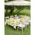 thumbnail image 4 of Outdoor Tablecloth with Umbrella Hole for Patio/Picnic/Party/Camping, Summer Lemon Waterproof Table Cloth Rectangle Table Cover Washable, Green Botanical Yellow Fruits (54"x 80"), 4 of 9