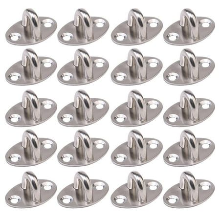 

20pcs Stainless Steel Hook Thickened Load-bearing Fixed Pull Ring Storage Hook