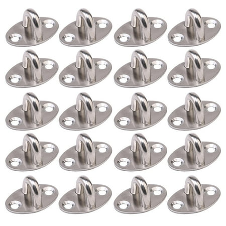 

20pcs Stainless Steel Hook Thickened Load-bearing Fixed Pull Ring Storage Hook