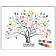 thumbnail image 1 of Thickening Waterproof Fingerprints Tree, 23.6'' Creative DIY Guest Signature Sign-in Book Canvas Fingerprints Tree Painting for Wedding Birthday Party with 12 PCS Ink Pads, 1 of 2