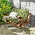 thumbnail image 6 of Kimunuk Outdoor Swing Cushion , 47" X 40" X 5" Waterproof Bench Chair Replacement Cushion with 6 Ties for Patio Porch, Light Green, 6 of 7
