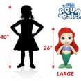 thumbnail image 3 of Wahu Aqua Pals Disney Classic Ariel Plush Water Toy for Kids Ages 2+, Fast-Drying Waterproof Plush Doll Toy for Pool and Bathtub, Large, Red/Green, 26", 3 of 4