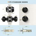 thumbnail image 6 of Entry Door Knob and Single Cylinder Deadbolt Lock Set, Exterior Door Lock Set, Exterior Door Knob with Key Lock and Deadbolt for Entrance and Front Door, Matte Black, 6 of 8
