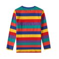 thumbnail image 2 of SSLR Long Sleeve Shirts for Big Boys Striped T Shirt Crew Neck Cotton Lightweight Causal Tshirts, 2 of 7