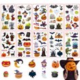 thumbnail image 2 of 10 Sheets  Temporary  for Kids  Pumpkin Witch Ghost Spider Web Bat Temporary  Sticker for Children, 2 of 8