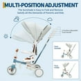 thumbnail image 4 of Ataucjin 7-in-1 Foldable Baby Tricycle,Baby Tricycle with Adjustable Parent Handle,Toddler Trike with Safety Harness, Wheel Brakes & Removable Canopy for Toddlers 1-6 Years, 4 of 7