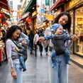 thumbnail image 4 of Baby Carrier Newborn to Toddler - Newborn Carrier, 3 Ergonomic Positions (Front in/Front Out/Back), “M”-Position Baby Carriers with Adjustable Seat (7-35 lbs), 4 of 5
