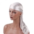 thumbnail image 5 of Smooth Shiny Silky Du Rag Durag Headband Pirate Cap Unisex Solid Color Nylon Hat, 5 of 5