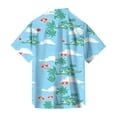 thumbnail image 5 of HAJWOH 2026 Summer Hawaiian Shirt for Men Casual Button Down Short Sleeve Summer Beach Shirts Loose Fit Floral Print Tropical Tops, 5 of 7
