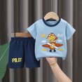 thumbnail image 2 of UAYOTSE Boys Comfortable Short Sleeved Two Pieces Set with Cute Cartoon Pattern,Sizes 6-12 Months, 2 of 4