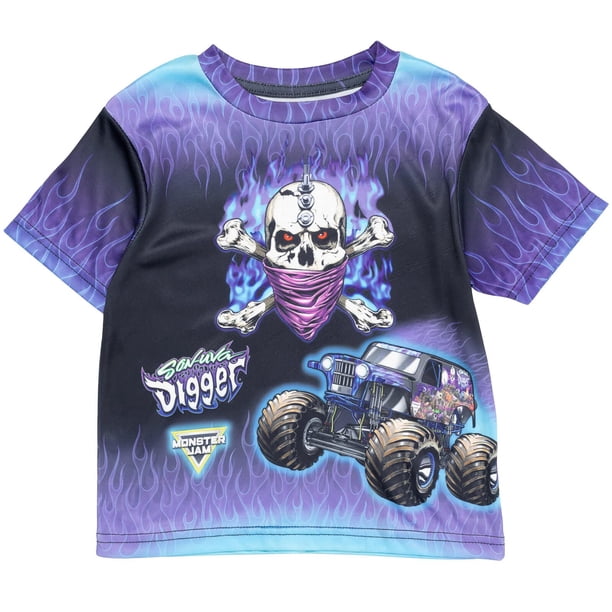 Camiseta Monster Jam Son-UVA Digger azul para niños pequeños 5T