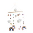 thumbnail image 1 of Móvil de bebé para cuna con decoración de estrella y arcoíris, decoración de habitación de bebé, móvil para bebé, campana de cama colgante creativa Naranja, 1 of 8