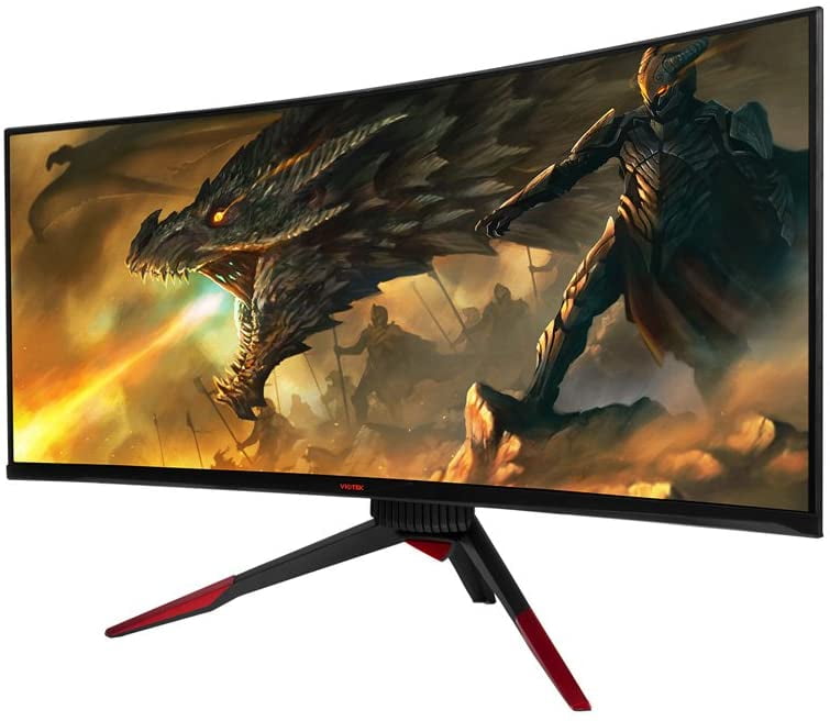 Open Box Viotek Gn35ld 35 Curved Gaming Monitor 144hz 2560 X 1080p 21 9 Va Panel With Hdmi Dvi Displayport Walmart Com