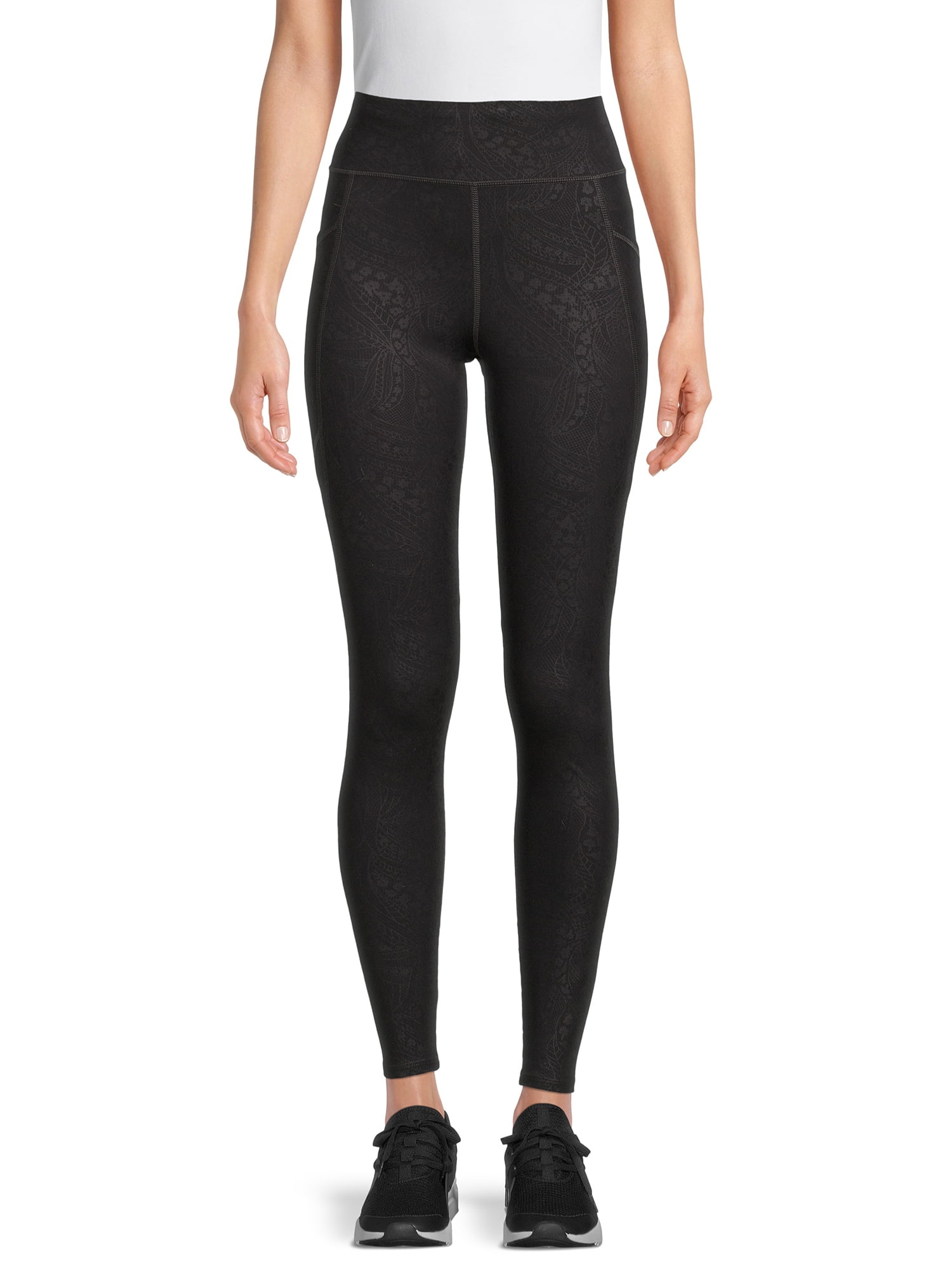 Avia Women's Brushed Leggings With Elastic Waistband